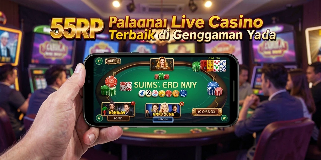 Tampilan gameplay Live Casino yang mendebarkan di 55RP