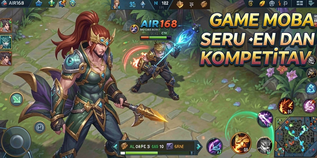 Tangkapan layar dari gameplay MOBA yang mendebarkan.