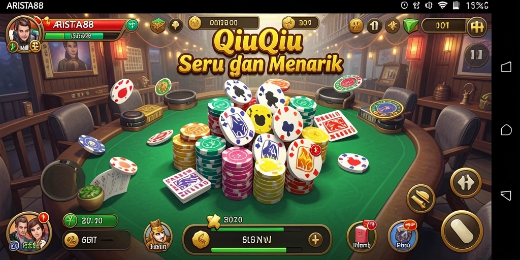 Tampilan gameplay QiuQiu yang mendebarkan dan seru di ARISTA88.