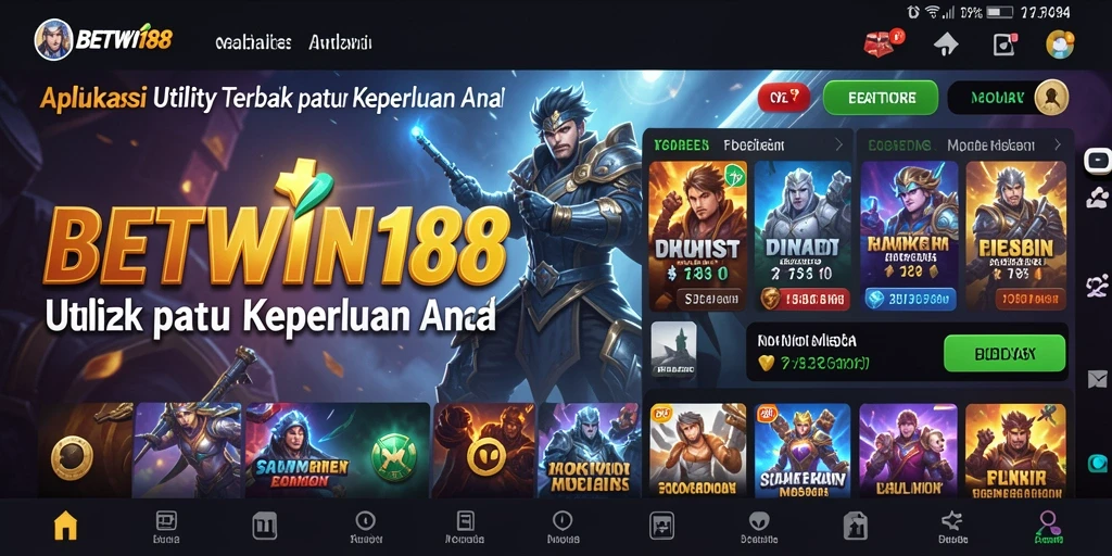 Tampilan antarmuka yang sederhana dari BETWIN188 untuk aplikasi Utility.