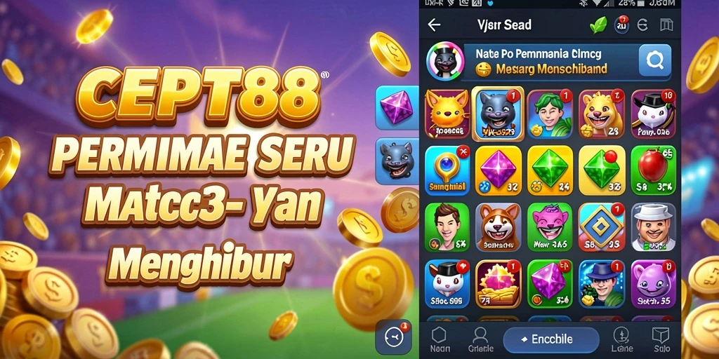 Tampilan gameplay Match-3 yang seru dan menarik.