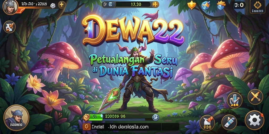 Screenshot gameplay petualangan dalam DEWA22 yang menampilkan aksi seru.