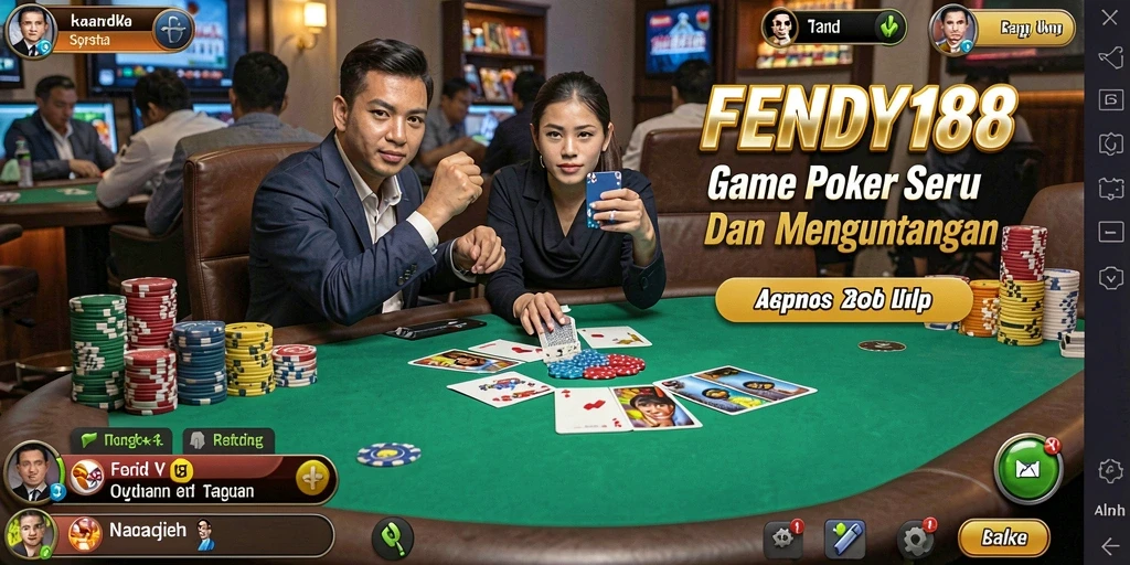 Screenshot FENDY188 menampilkan gameplay poker yang mendebarkan.