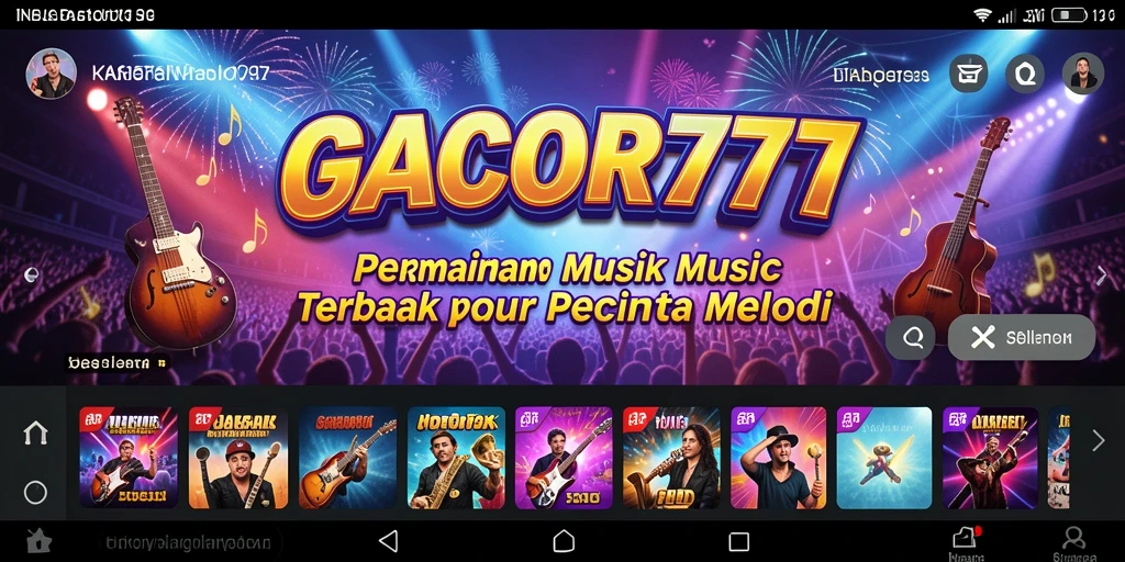 Tampilan permainan GACOR777 yang menarik dengan berbagai pilihan lagu.