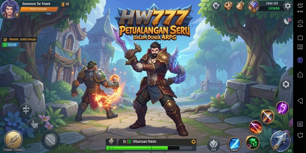 Tampilan gameplay HW777 yang penuh aksi dan petualangan di dunia ARPG.