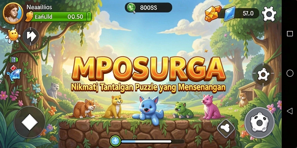 Screenshot gameplay MPOSURGA menunjukkan tantangan Puzzle yang menarik.