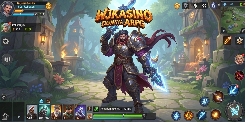 Gameplay WJKASINO menampilkan pertarungan epik dan eksplorasi mendalam.